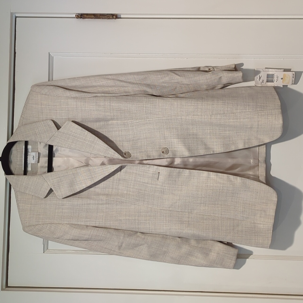 Vintage Jones New York (Oatmeal Color) "Dune" long blazer Women's Size 6